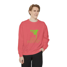 Load image into Gallery viewer, Unisex Green on Green Poppin' Garment-Dyed Sweatshirt