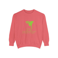 Load image into Gallery viewer, Unisex Green on Green Poppin' Garment-Dyed Sweatshirt