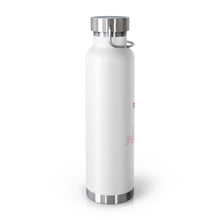 Load image into Gallery viewer, Copper Vacuum Pink on Pink "Poppin'" Insulated Bottle, 22oz