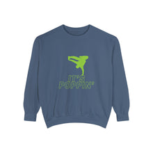 Load image into Gallery viewer, Unisex Green on Green Poppin' Garment-Dyed Sweatshirt