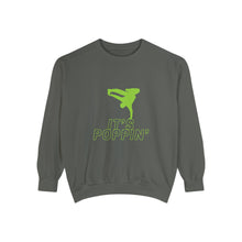 Load image into Gallery viewer, Unisex Green on Green Poppin' Garment-Dyed Sweatshirt