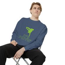 Load image into Gallery viewer, Unisex Green on Green Poppin' Garment-Dyed Sweatshirt
