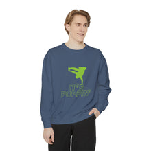 Load image into Gallery viewer, Unisex Green on Green Poppin' Garment-Dyed Sweatshirt