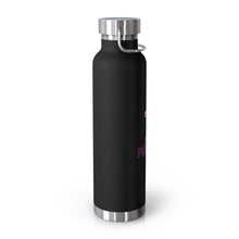 Load image into Gallery viewer, Copper Vacuum Pink on Pink "Poppin'" Insulated Bottle, 22oz