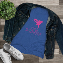 Load image into Gallery viewer, Women's Pink on Pink "Poppin'" Triblend Tee