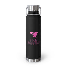 Load image into Gallery viewer, Copper Vacuum Pink on Pink "Poppin'" Insulated Bottle, 22oz