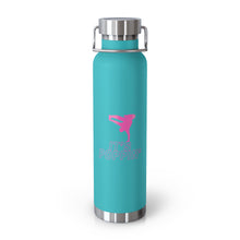 Load image into Gallery viewer, Copper Vacuum Pink on Pink "Poppin'" Insulated Bottle, 22oz