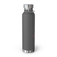 Load image into Gallery viewer, Copper Vacuum Pink on Pink "Poppin'" Insulated Bottle, 22oz