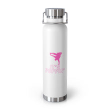 Load image into Gallery viewer, Copper Vacuum Pink on Pink "Poppin'" Insulated Bottle, 22oz