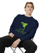 Load image into Gallery viewer, Unisex Green on Green Poppin' Garment-Dyed Sweatshirt