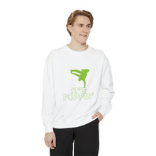 Load image into Gallery viewer, Unisex Green on Green Poppin' Garment-Dyed Sweatshirt