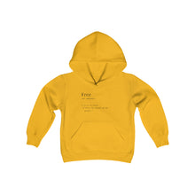 Load image into Gallery viewer, Youth "Define Free" Heavy Blend Hooded Sweatshirt