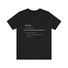 Load image into Gallery viewer, Unisex "Define Free" Inverted Print Jersey Short Sleeve Tee