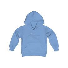 Load image into Gallery viewer, Youth "Define Free" Heavy Blend Hooded Sweatshirt