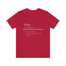 Load image into Gallery viewer, Unisex "Define Free" Inverted Print Jersey Short Sleeve Tee