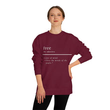 Load image into Gallery viewer, Unisex "Define Free" Crew Neck Sweatshirt