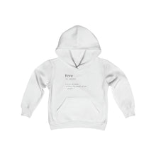 Load image into Gallery viewer, Youth "Define Free" Heavy Blend Hooded Sweatshirt