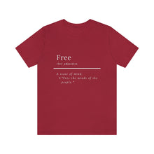 Load image into Gallery viewer, Unisex "Define Free" Inverted Print Jersey Short Sleeve Tee