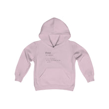 Load image into Gallery viewer, Youth "Define Free" Heavy Blend Hooded Sweatshirt