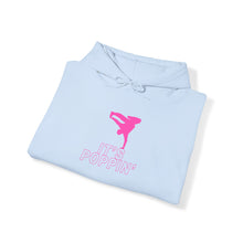 Load image into Gallery viewer, Unisex Heavy Pink on Pink &quot;Poppin&#39;&quot; Blend™ Hooded Sweatshirt
