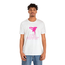 Load image into Gallery viewer, Unisex Jersey Pink on Pink &quot;Poppin&#39;&quot; Short Sleeve Tee
