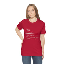 Load image into Gallery viewer, Unisex &quot;Define Free&quot; Inverted Print Jersey Short Sleeve Tee
