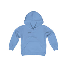 Load image into Gallery viewer, Youth &quot;Define Free&quot; Heavy Blend Hooded Sweatshirt
