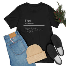 Load image into Gallery viewer, Unisex &quot;Define Free&quot; Inverted Print Jersey Short Sleeve Tee
