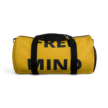 Load image into Gallery viewer, &quot;Free Mind&quot; Yellow Duffel Bag
